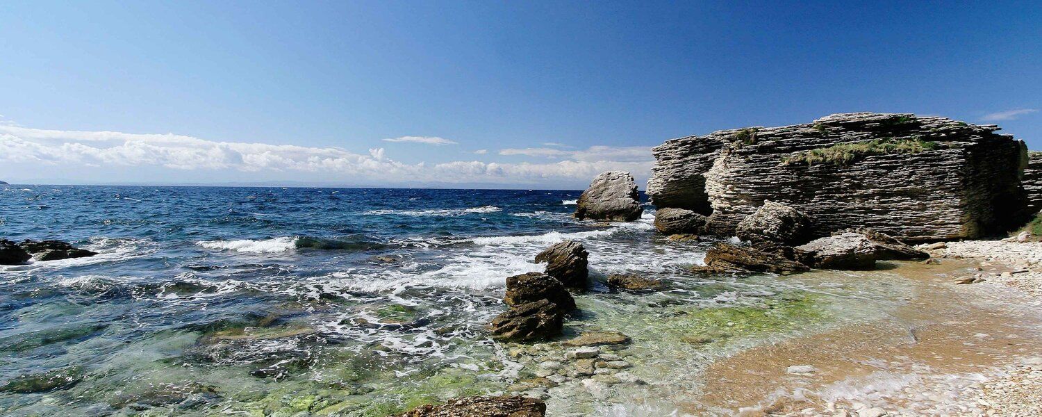 Bonifacio chalk cliffs mural with steep coast, ideal for indoor and outdoor spaces.
