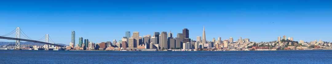 San Francisco panoramic mural with iconic skyline, ideal for indoor and outdoor spaces.