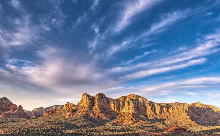 Sedona red-rock formations mural, ideal for enhancing indoor and outdoor spaces.