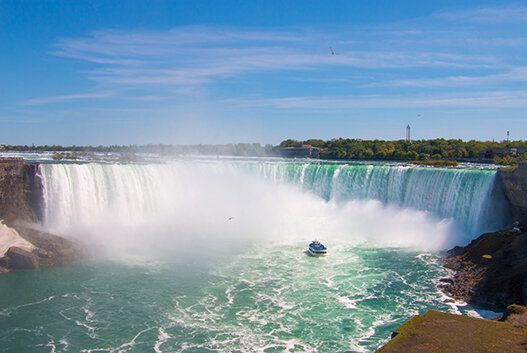 Majestic view of Niagara Falls, capturing the power and beauty of this iconic natural wonder