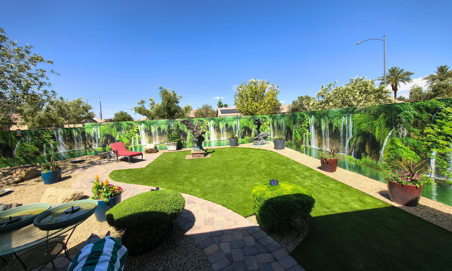 Outdoor Backyard Residential Wall Mural Waterfall Photography