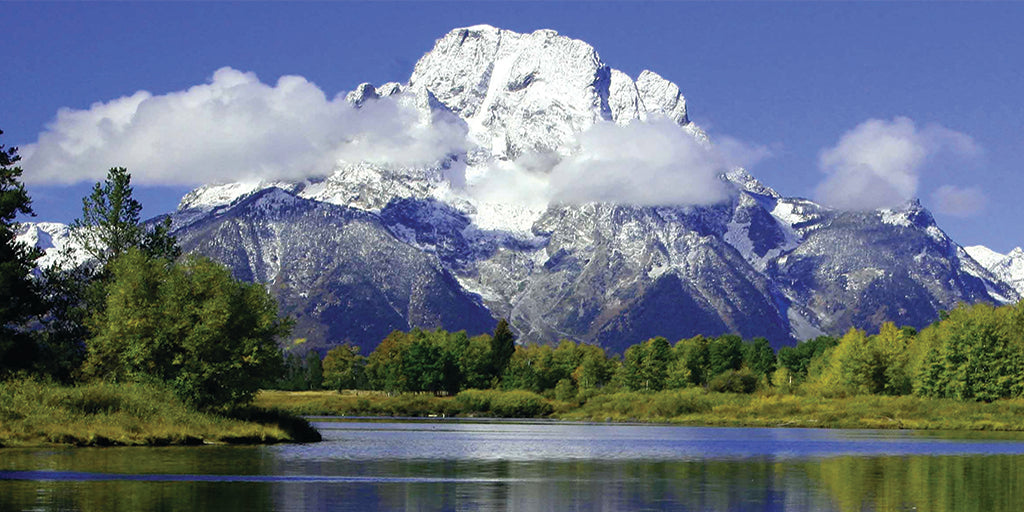 7702, Jackson Lake Reflections, Wyoming, KC, Square