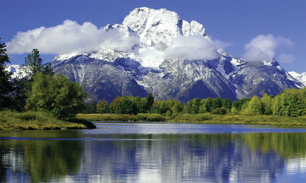 7702, Jackson Lake Reflections, Wyoming, KC, Square