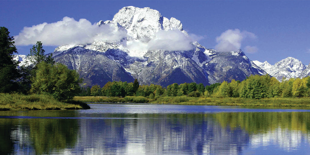 7702, Jackson Lake Reflections, Wyoming, KC, Square