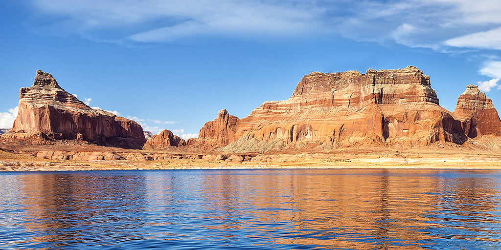 9697, Lake Powell Canyon Peaks, Arizona & Utah, Panoramic