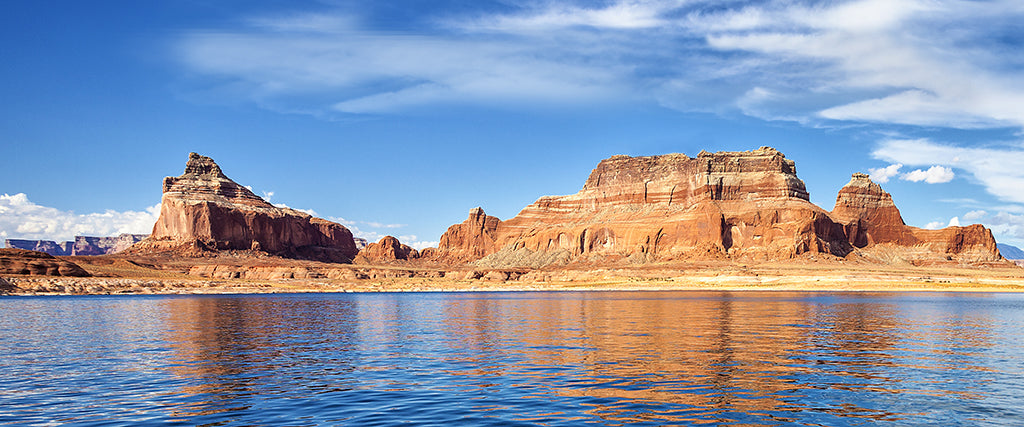 9697, Lake Powell Canyon Peaks, Arizona & Utah, Panoramic