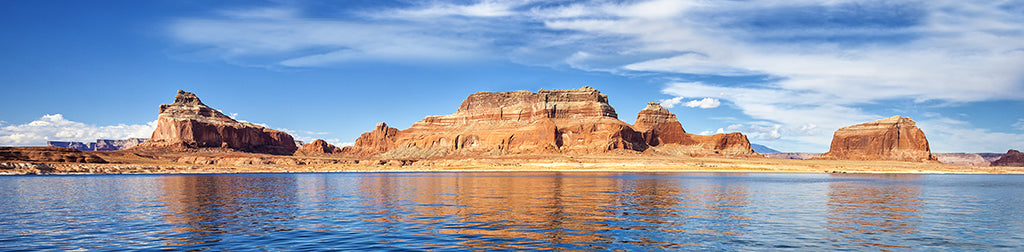 9697, Lake Powell Canyon Peaks, Arizona & Utah, Panoramic