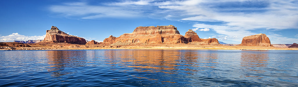 9697, Lake Powell Canyon Peaks, Arizona & Utah, Panoramic