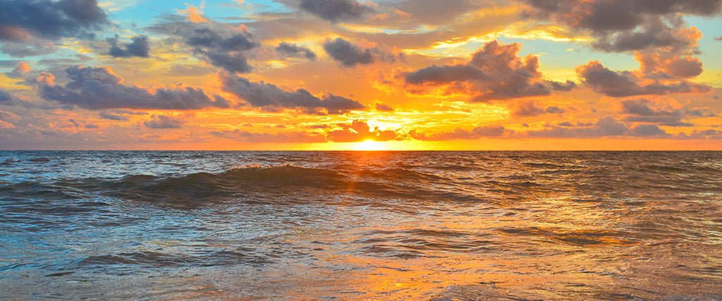 ***    Sunset ☆  ocean    *** 0079, Ocean Sunset Serenity, Panoramic – Wall Sensations Online Murals