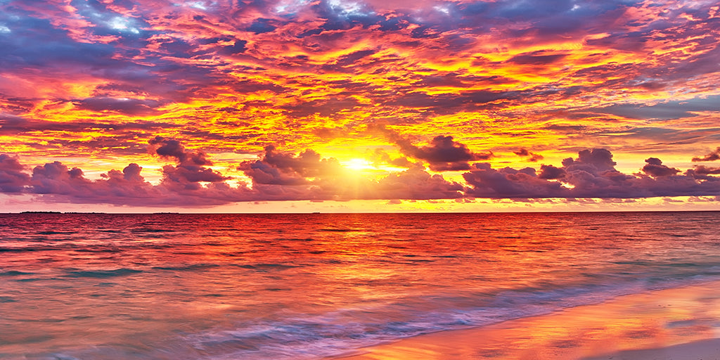 2960, Tropical Twilight, Maldives, Panoramic