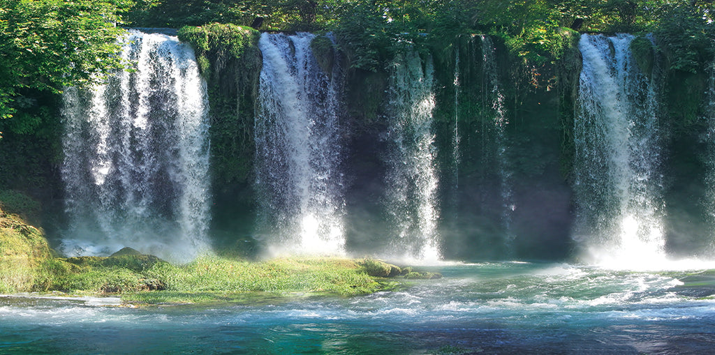 5879, Tranquil Duden Waterfall, Turkey, Panoramic