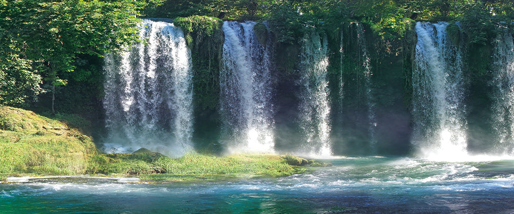 5879, Tranquil Duden Waterfall, Turkey, Panoramic