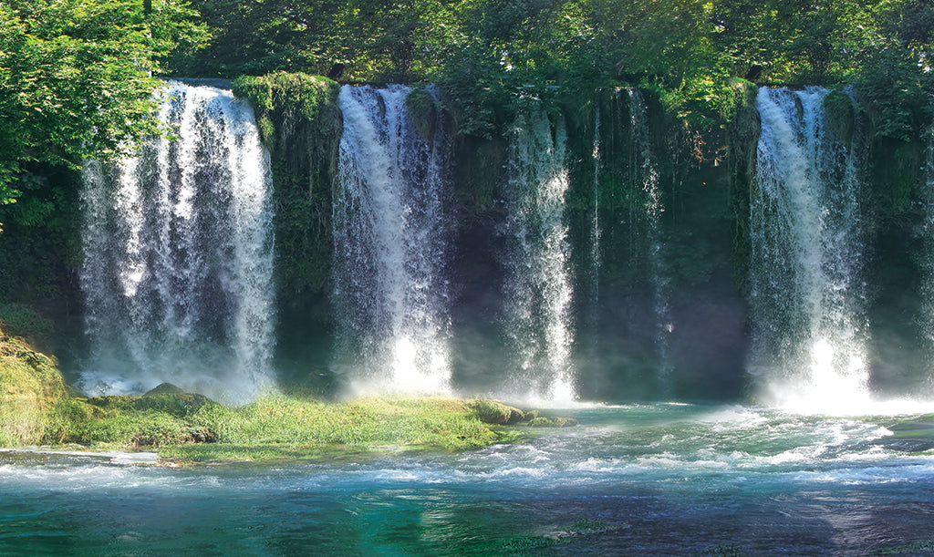 5879, Tranquil Duden Waterfall, Turkey, Panoramic